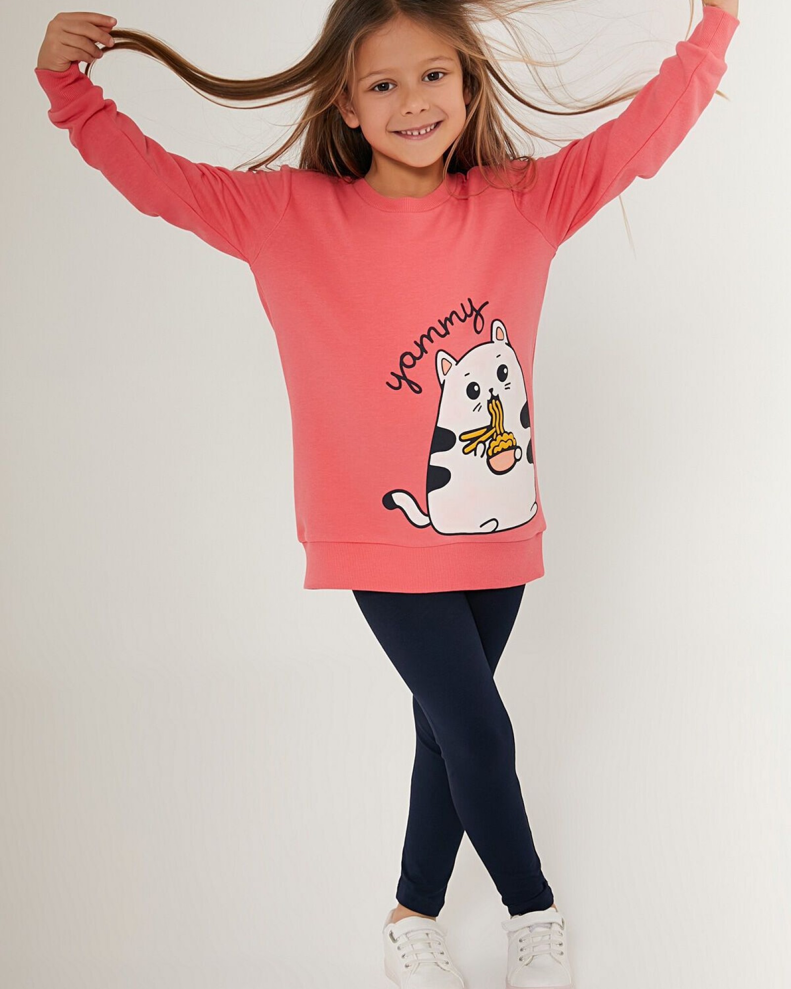 Kız Çocuk Pembe Tayt Takımı