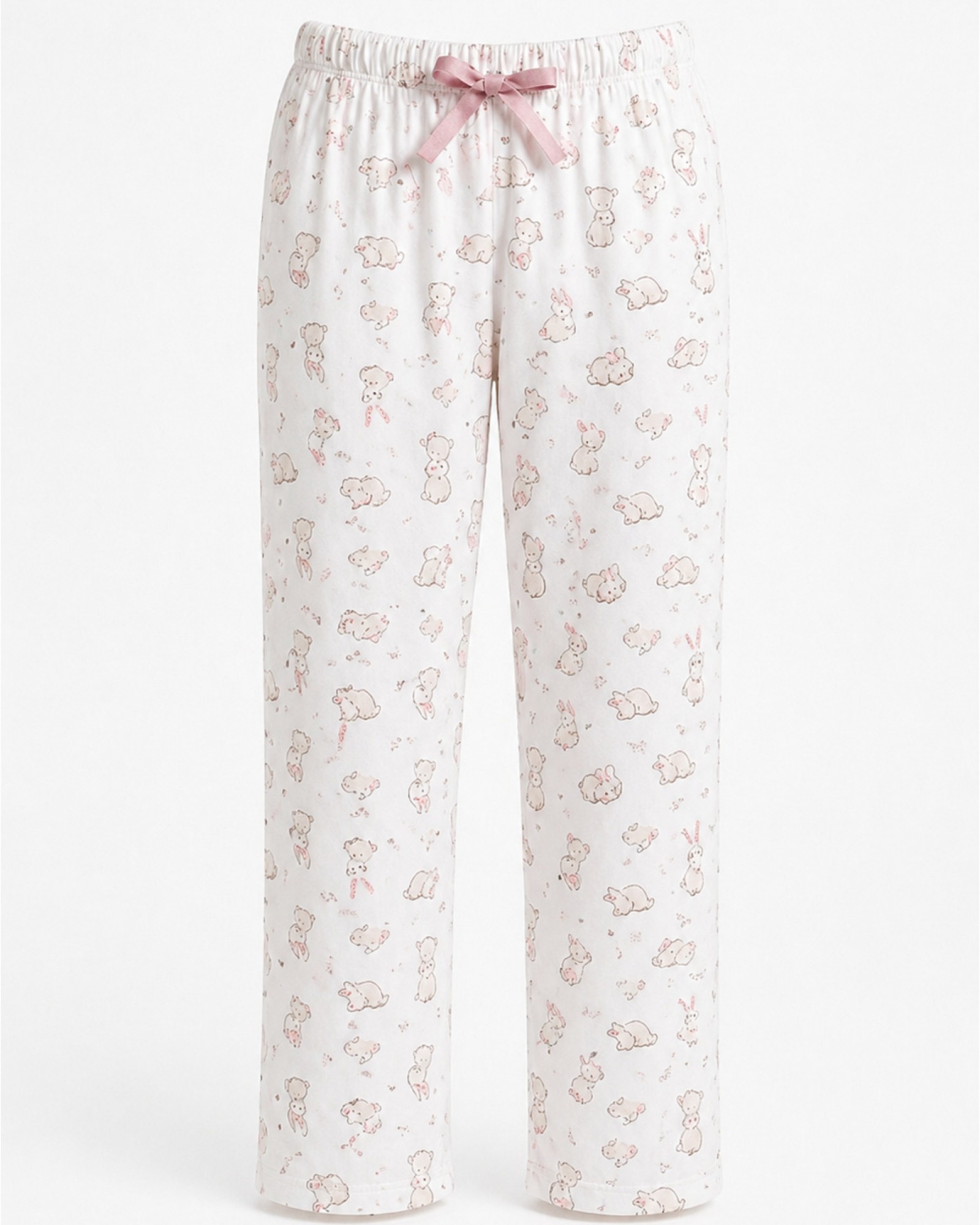 Kadın %100 Doğal Pamuk Desenli Kaliteli Düz Paça Pijama Altı