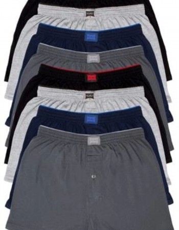 TUTKU 6'lı Erkek Karışık Renk Penye Havlu Bel Boxer