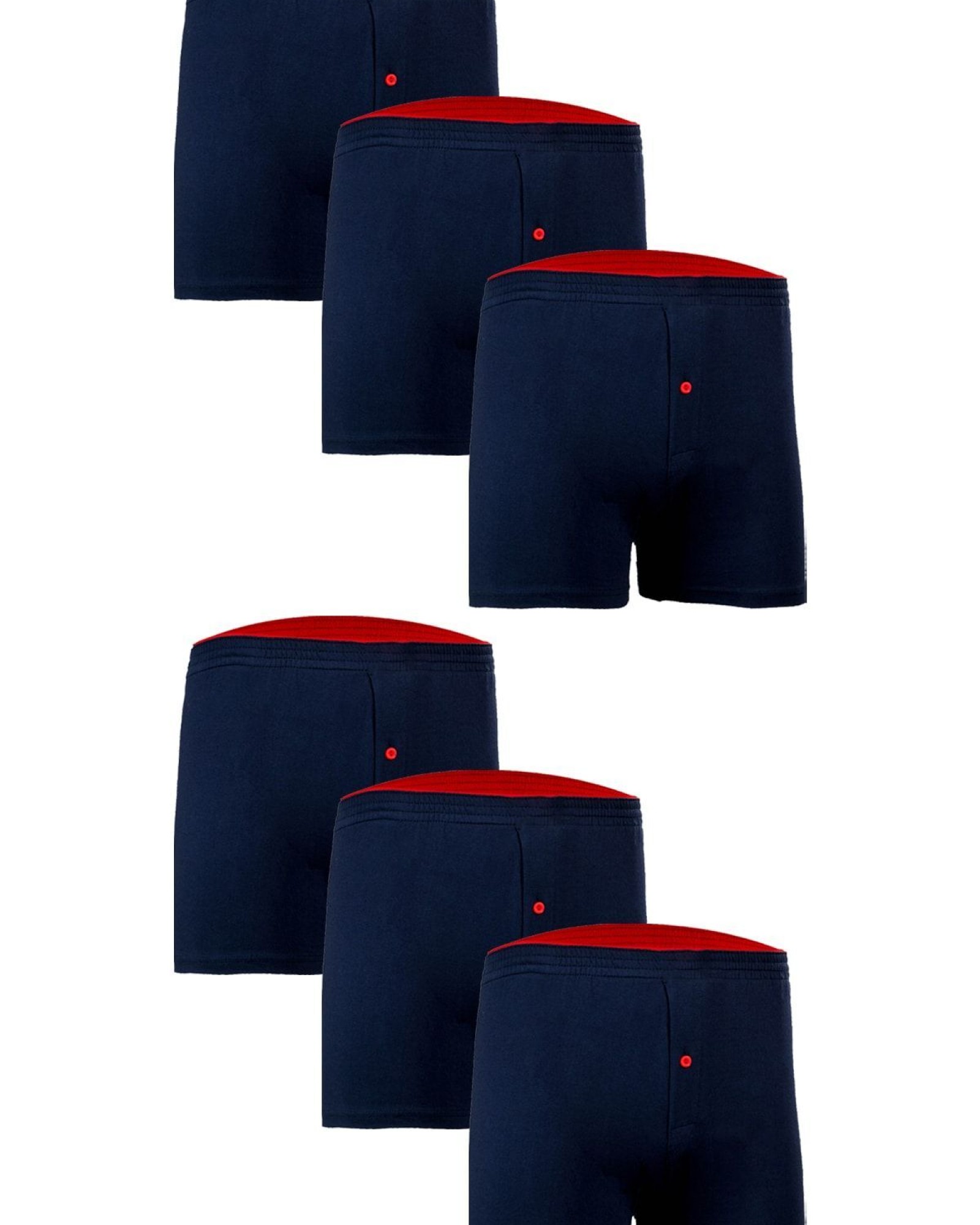 TUTKU 6'lı Erkek Karışık Renk Penye Havlu Bel Boxer