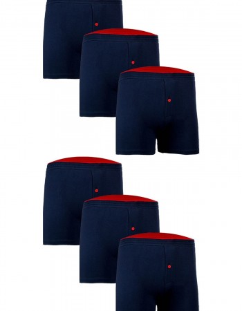 TUTKU 6'lı Erkek Karışık Renk Penye Havlu Bel Boxer