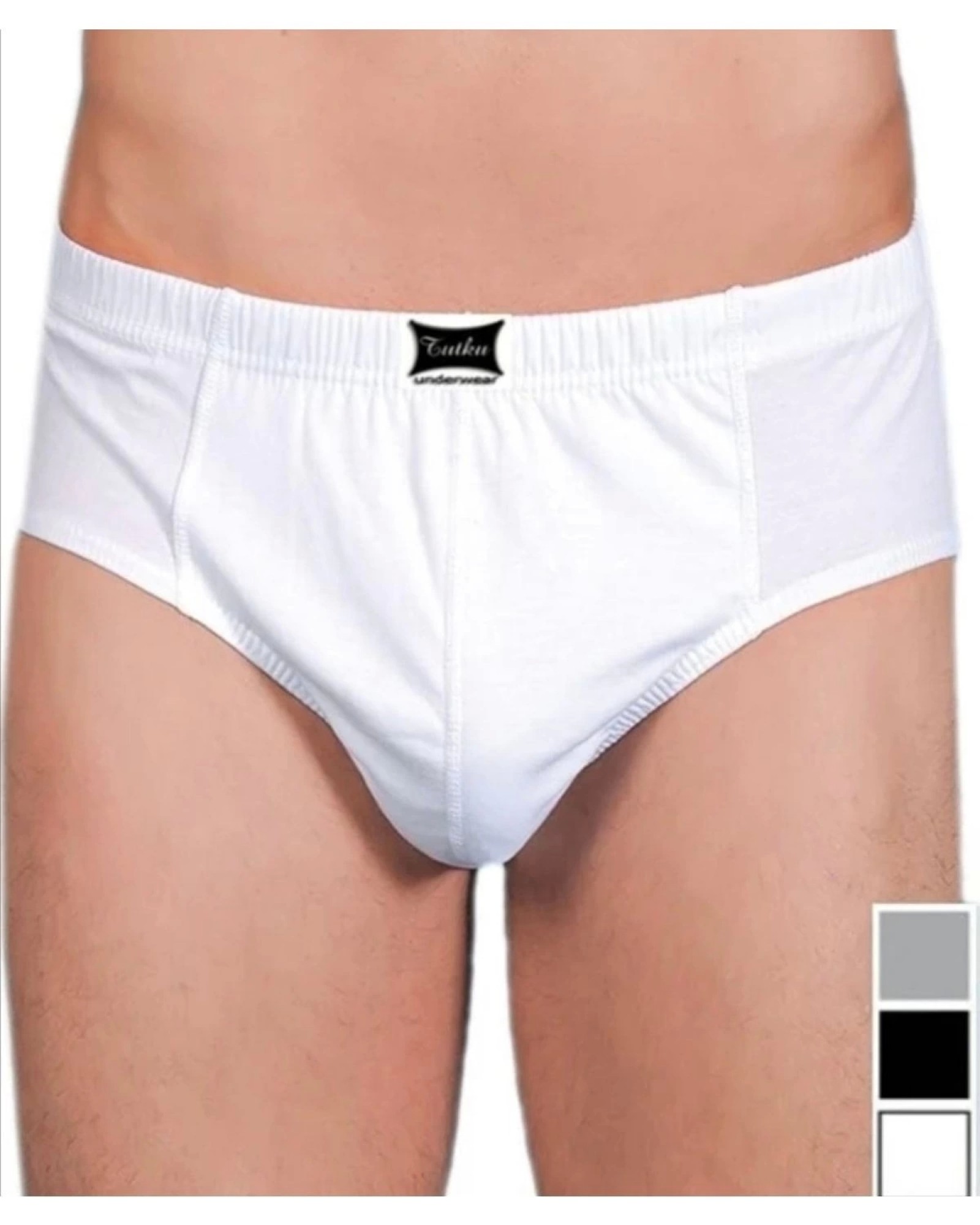 Erkek Beyaz  Paket Pamuklu Penye Külot 6 lı