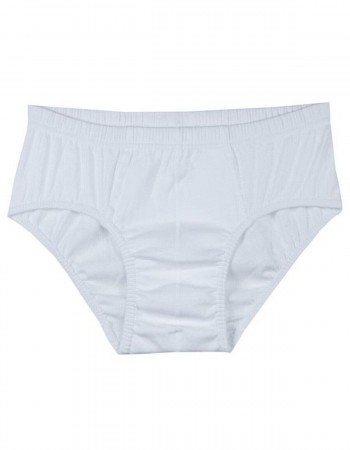 Erkek Beyaz  Paket Pamuklu Penye Külot 6 lı