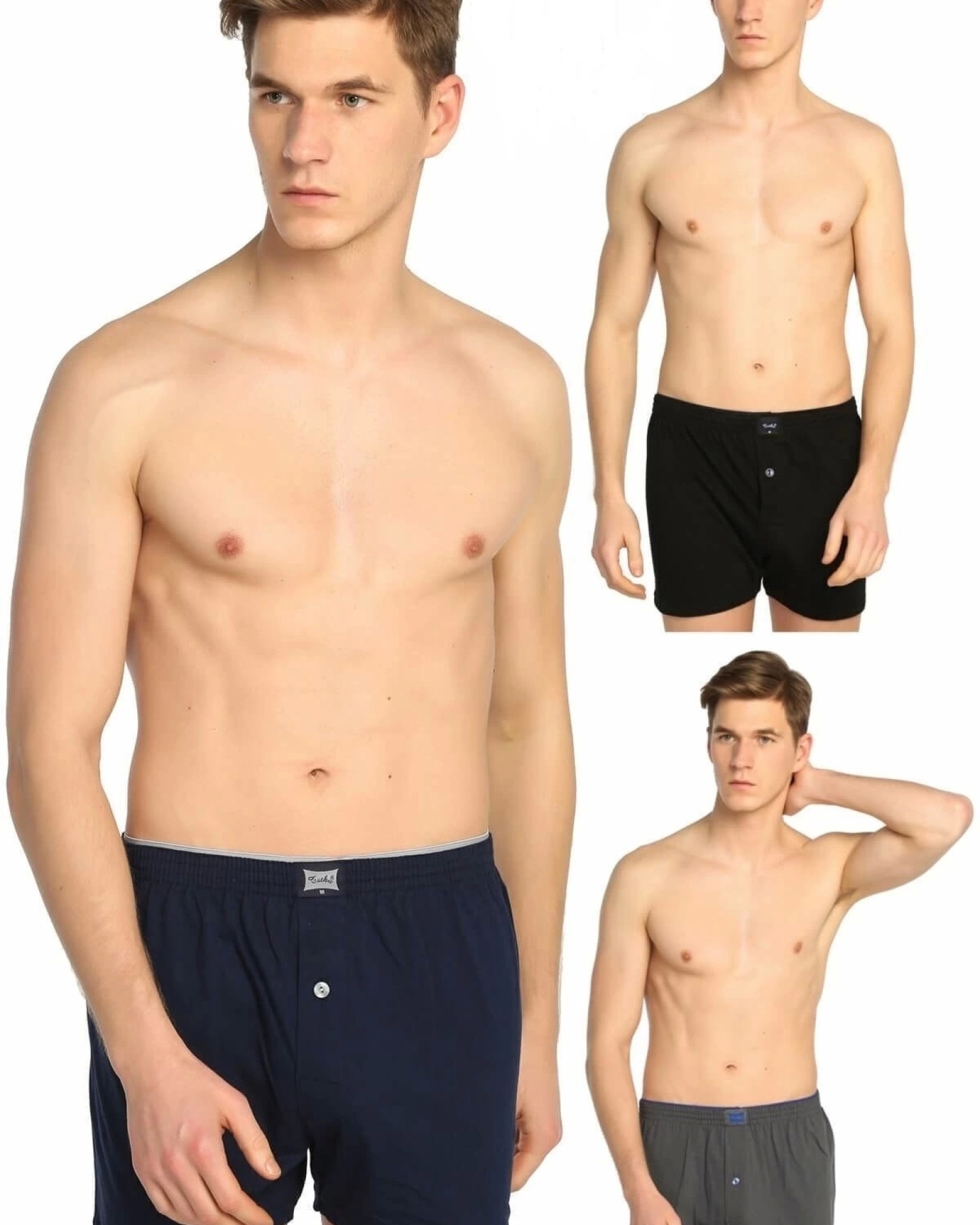 TUTKU 6'lı Erkek Karışık Renk Penye Havlu Bel Boxer