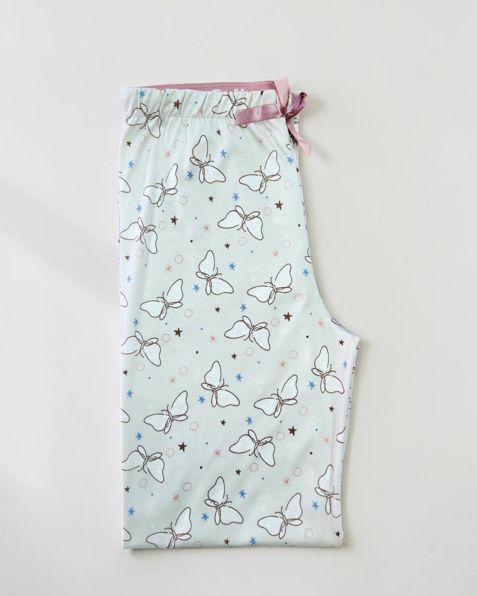 Kadın %100 Doğal Pamuk Desenli Kaliteli Düz Paça Pijama Altı