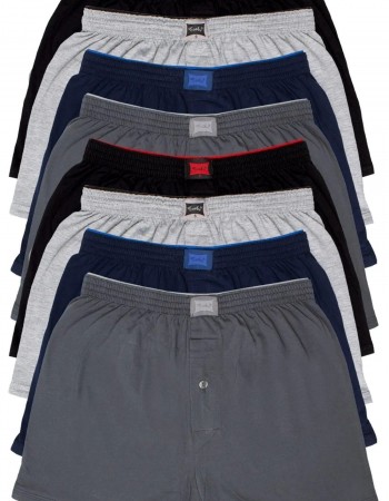 TUTKU 6'lı Erkek Karışık Renk Penye Havlu Bel Boxer