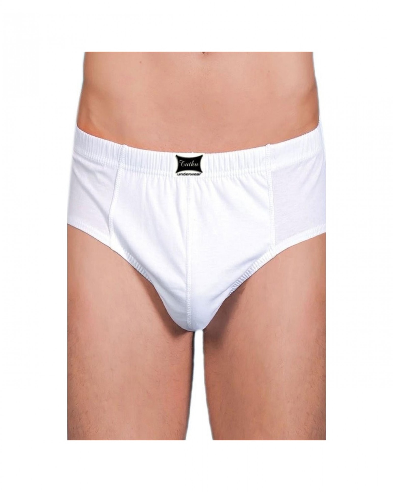 Erkek Beyaz  Paket Pamuklu Penye Külot 6 lı