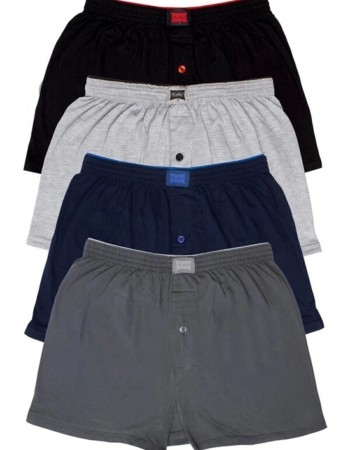 TUTKU 6'lı Erkek Karışık Renk Penye Havlu Bel Boxer