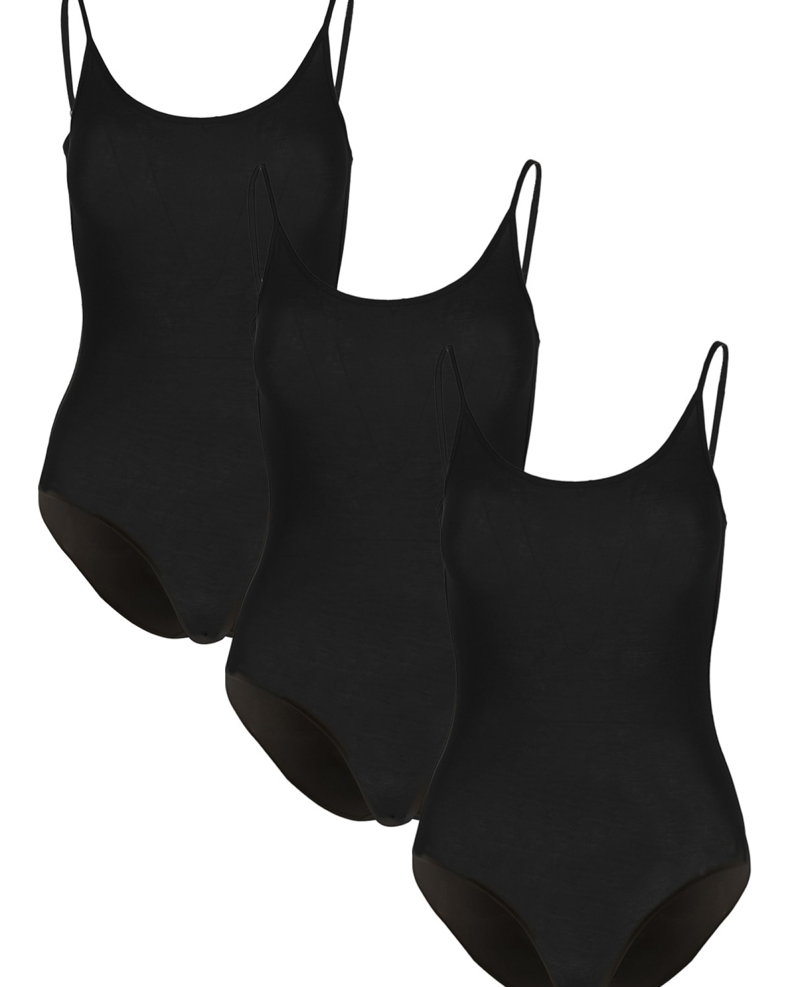 3'lü Kadın İp Askılı Kancalı Çıtçıtlı Body