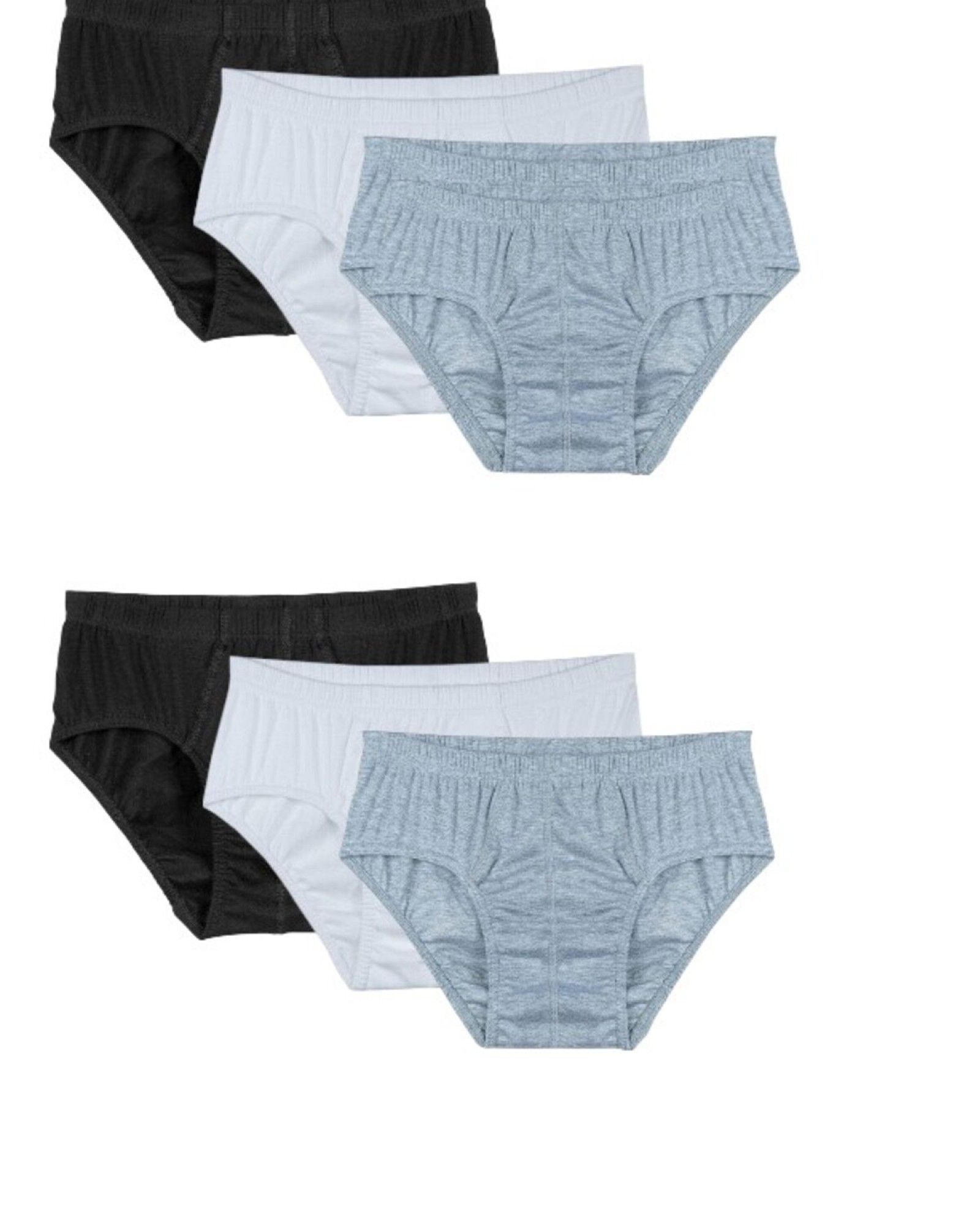 Erkek Beyaz  Paket Pamuklu Penye Külot 6 lı