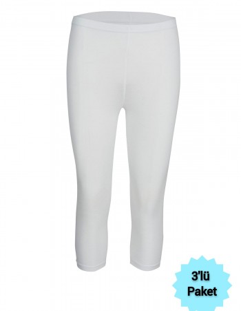 Tutku Elit ELT2102 Elit Modal Elastan Kapri Tayt 3 Adet Siyah