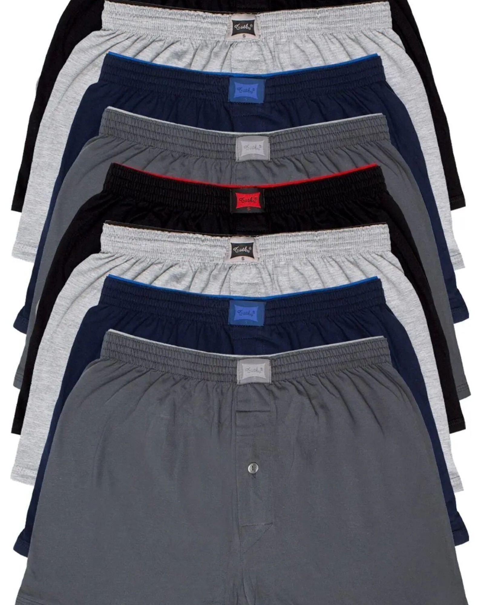 TUTKU 6'lı Erkek Karışık Renk Penye Havlu Bel Boxer