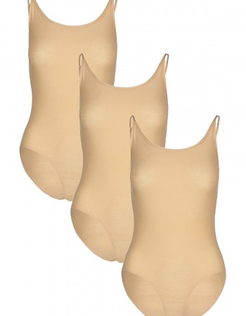 3'lü Kadın İp Askılı Kancalı Çıtçıtlı Body