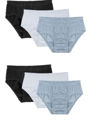Erkek Beyaz  Paket Pamuklu Penye Külot 6 lı