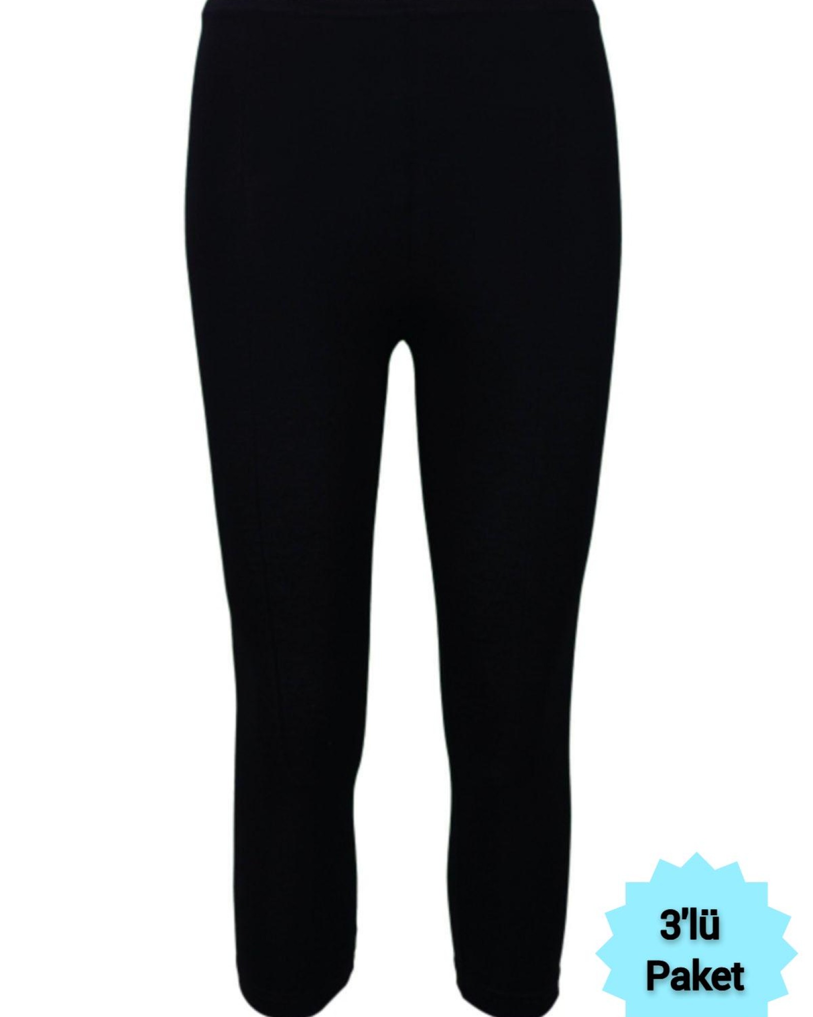 Tutku Elit ELT2102 Elit Modal Elastan Kapri Tayt 3 Adet Siyah