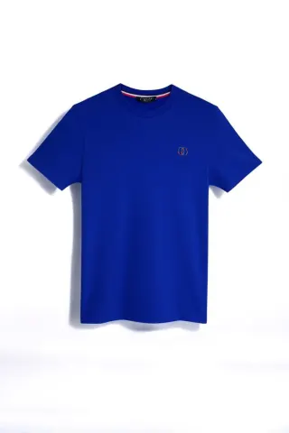 Erkek Doğal Pamuk Yüksek Kalite Kısa Kollu Spor T-shirt — LACIVERT