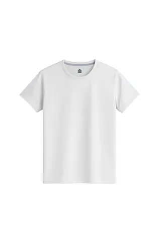 Erkek Kısa Kollu Spor Hızlı Kuruma Özellikli T-shirt — BEYAZ