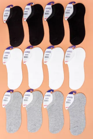 12'li Erkek Pamuklu Sneakers Çorap — KARISIK12